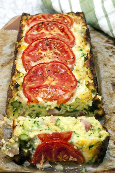 Zucchini and Bacon Slice — Stock Photo, Image