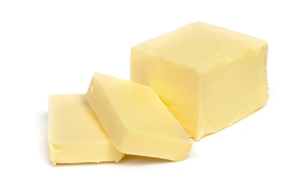 Butter isoliert auf weiß — Stockfoto