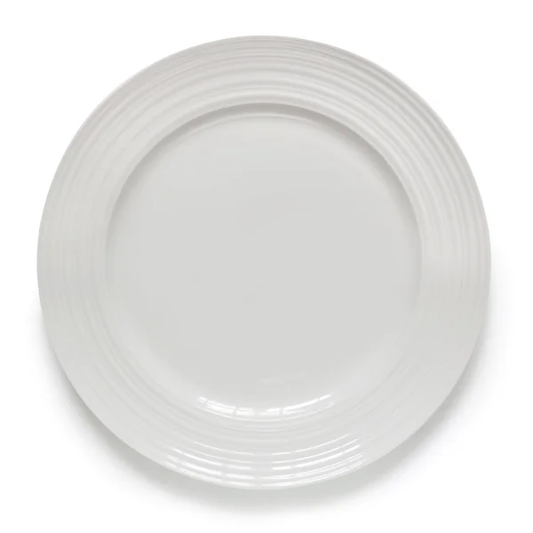 격리 된 흰 접시 — 스톡 사진