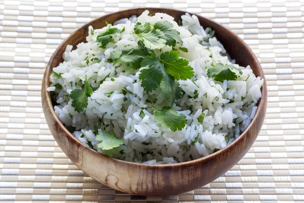 Rice with Coriander or Cilantro — Stock Photo, Image