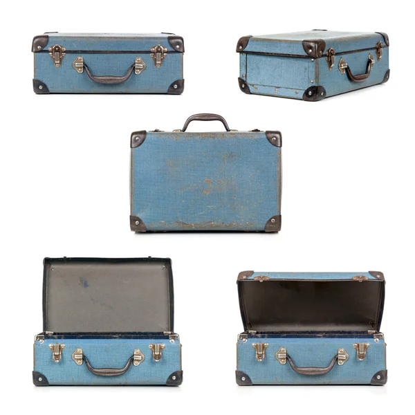 Kolekcja retro walizka — Zdjęcie stockowe