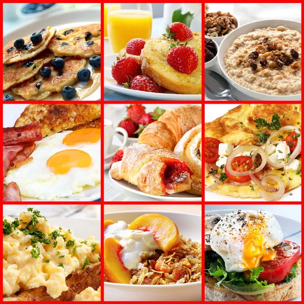 Breakfast Collage — Stock Photo, Image