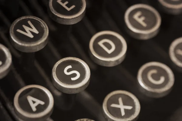 Vintage Typewriter Keys with Grunge Effects — Stock Photo, Image