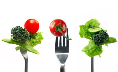 forkfuls üzerinde beyaz sağlıklı gıda