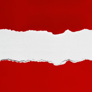 kopyalama yeri olan kırmızı yırtık kağıt