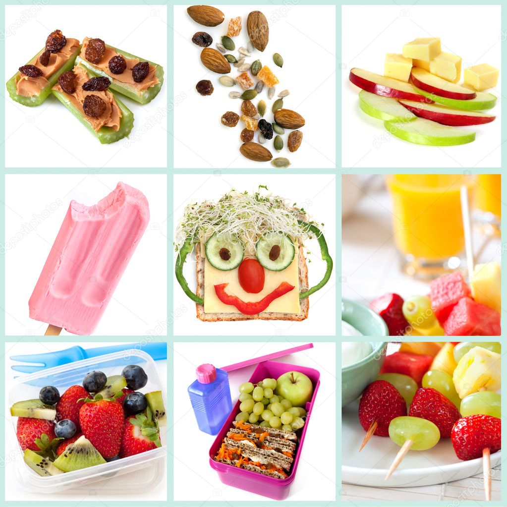 Healthy Snacking for Kids Collection — Stock Photo © robynmac #39081955