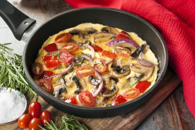 tavada sebze omlet