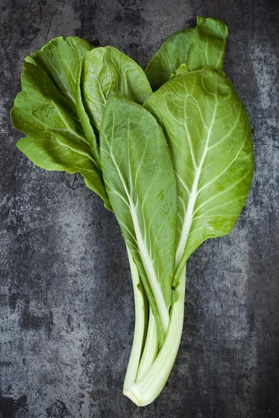 Chard on Slate Overhead View — Stock Photo, Image