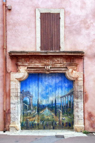 Painted Doorway Roussillon France — Stock Photo, Image