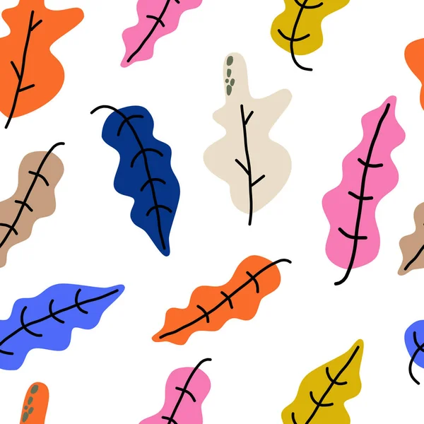 Motif Créatif Sans Couture Avec Des Feuilles Tropicales Abstraites Fond — Image vectorielle