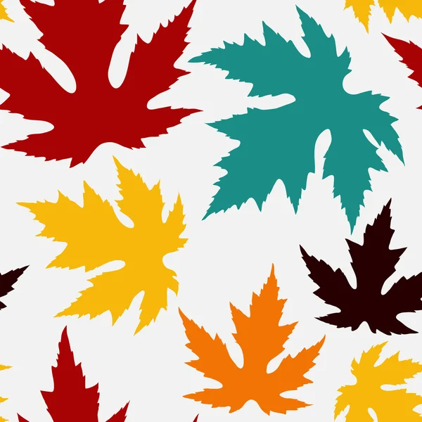 Seamless pattern with maple leaves — Stock Vector