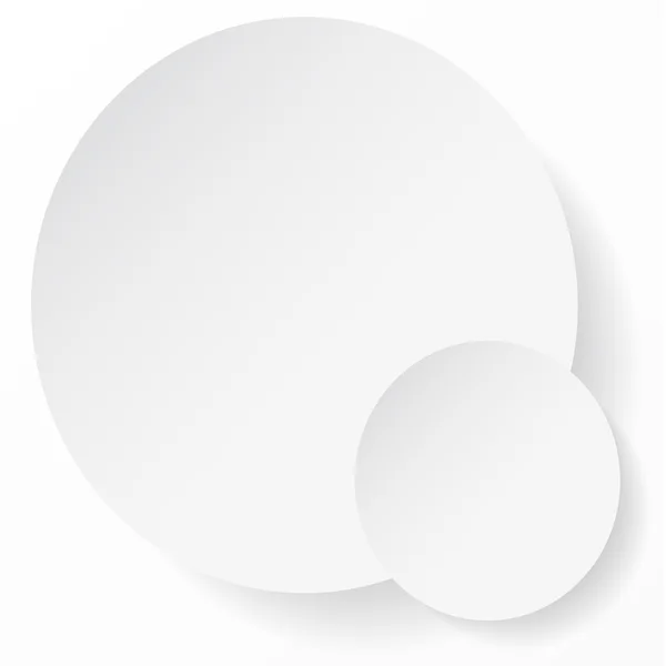 Vit cirkel abstrakt bakgrund med skuggor för din företagspresentation. — Stock vektor