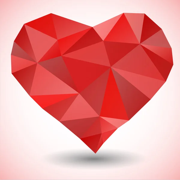 Triángulo icono del corazón — Vector de stock