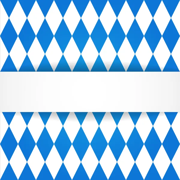 Oktoberfest fond. Modèle de drapeau bavarois . — Image vectorielle