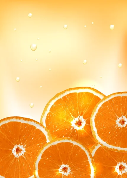 Rebanada de naranja jugosa — Archivo Imágenes Vectoriales