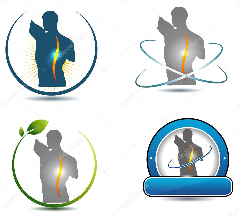 Healthy spine symbol. Can be used in chiropractic, sports, massage and other health care industry.