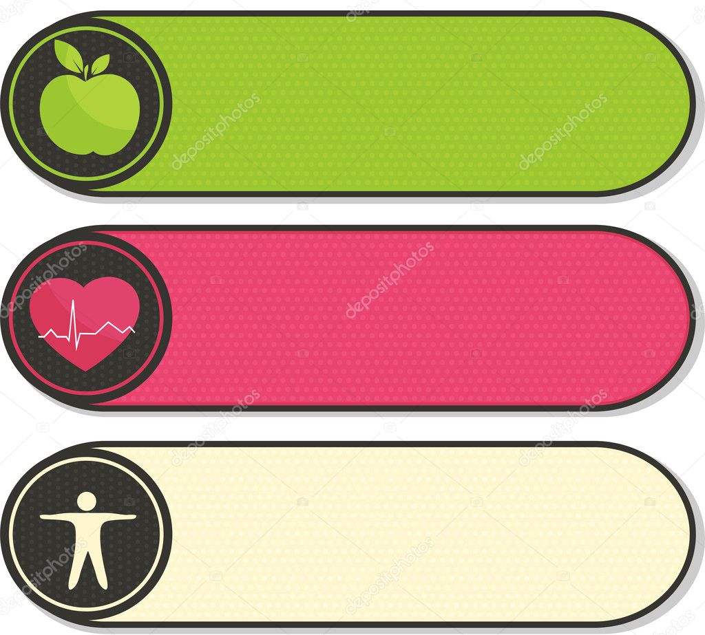 Healthy heart and Wellness stickers