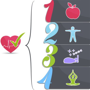 Healthy lifestyle tips clipart