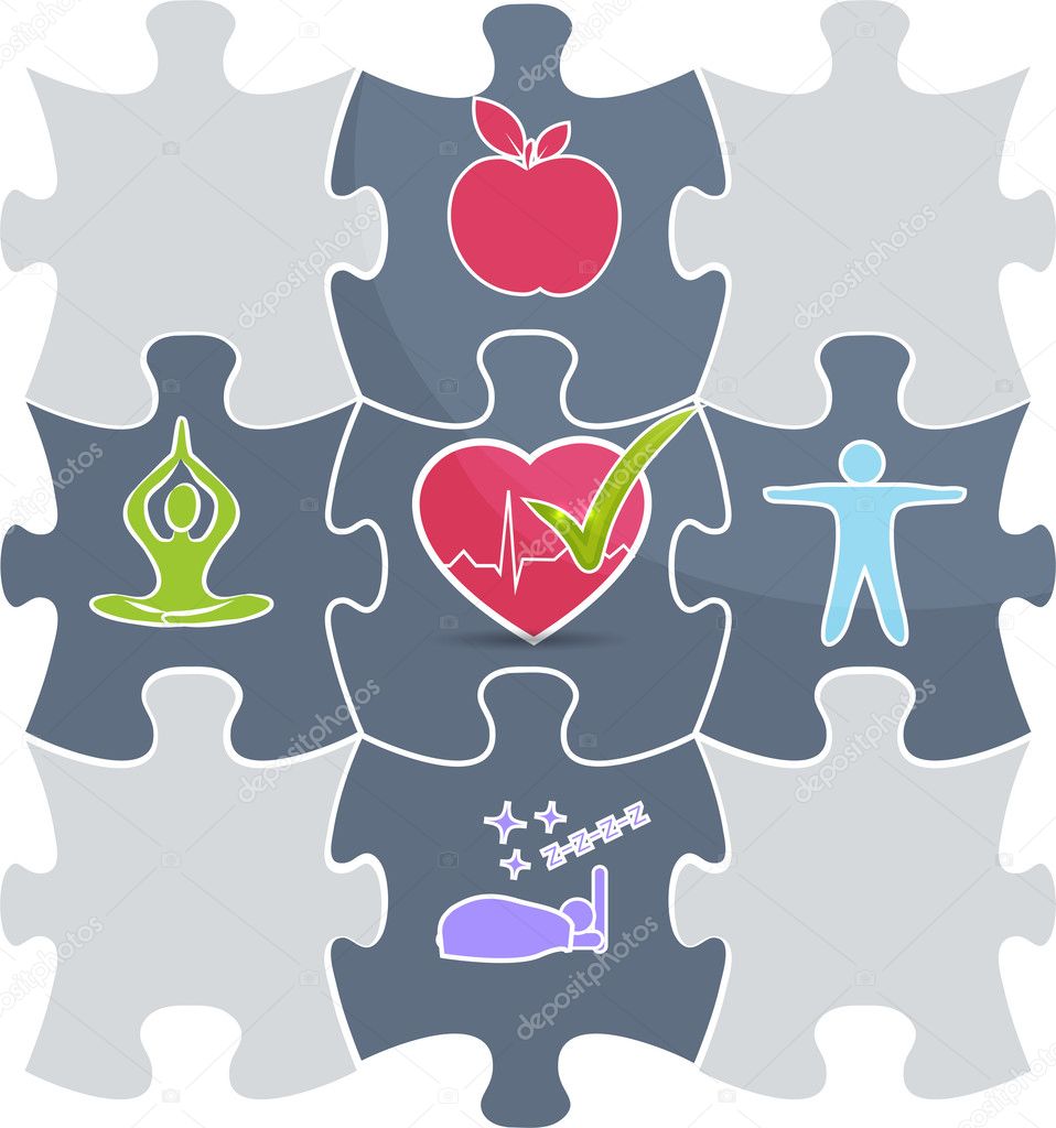 Healthy lifestyle puzzle
