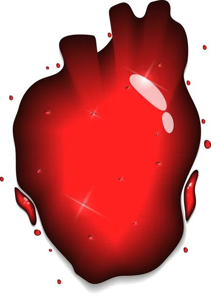 Éclaboussures cardiaques — Image vectorielle