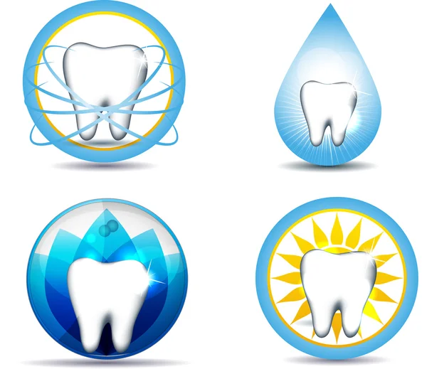 Tooth symbols — Stock Vector