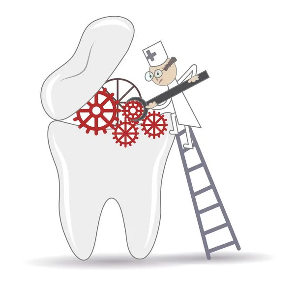 Procedura leczenia zębów streszczenie — Wektor stockowy