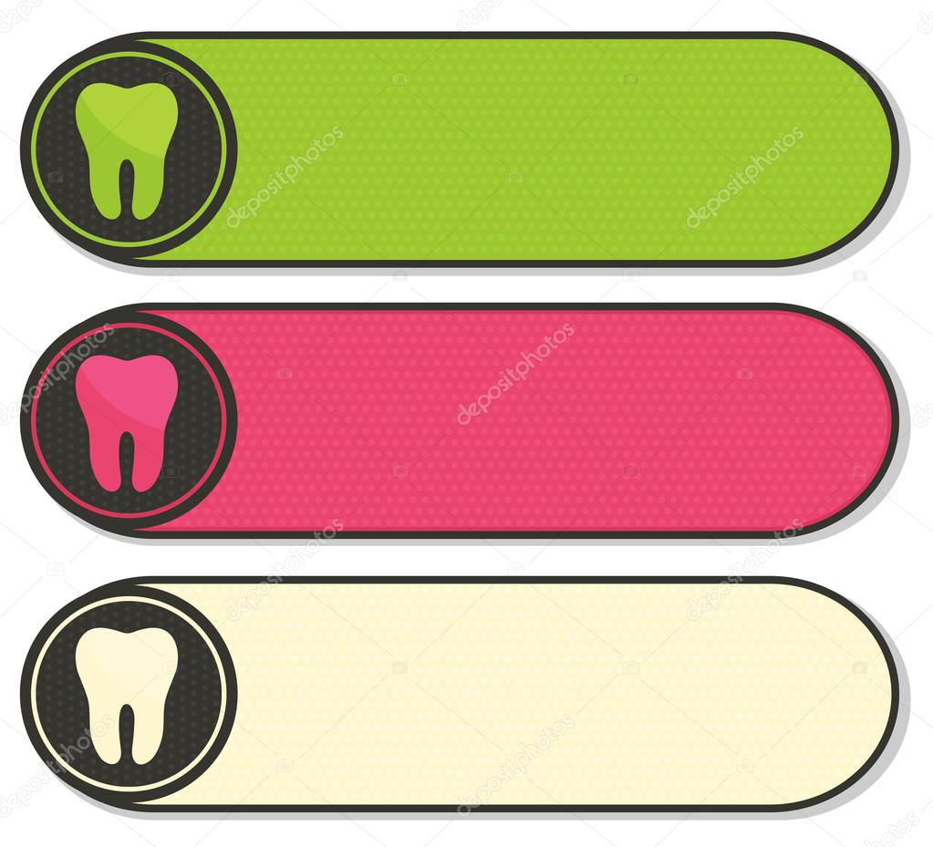 Dental banners collection, beautiful colorful designs.