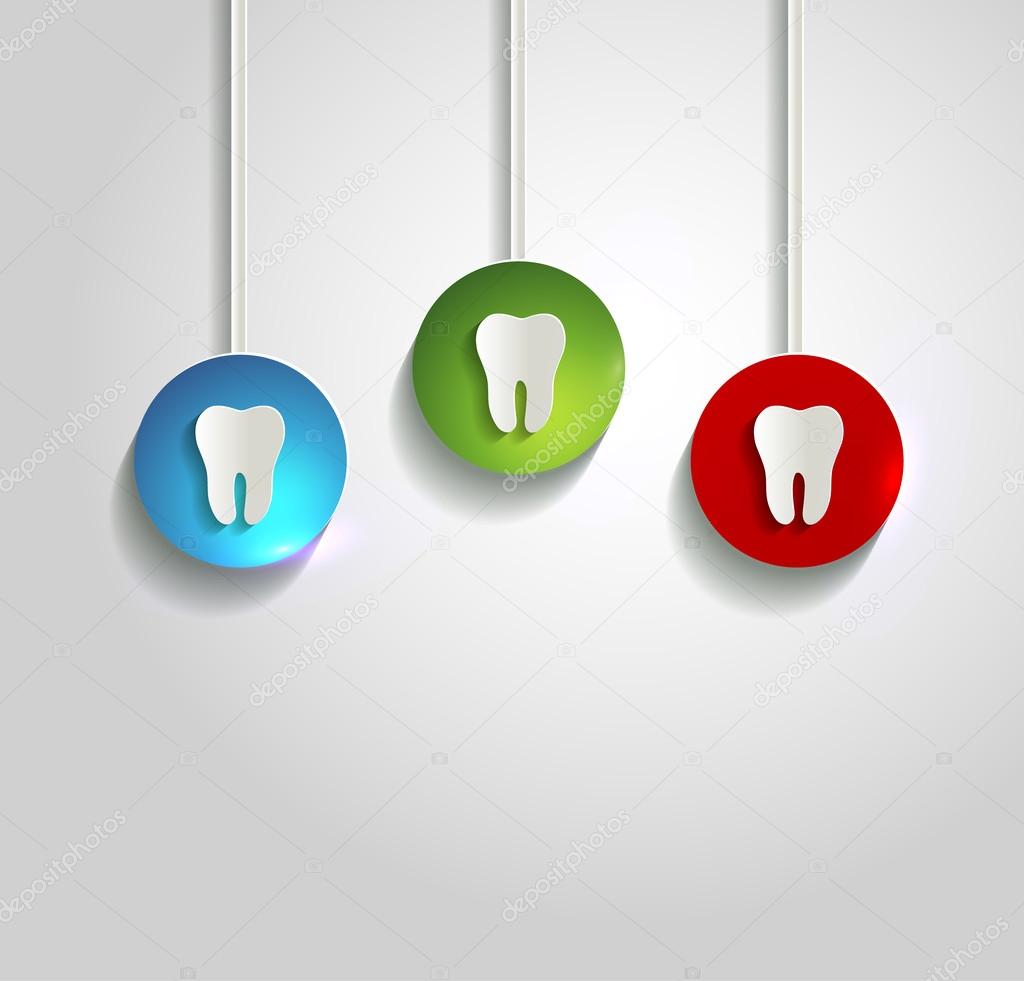 Healthy white tooth symbol background, paper design