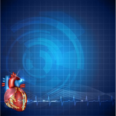 Cardiology technology background clipart