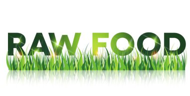 Yeşil çiğ gıda mesaj