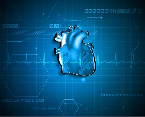 Antecedentes cardiológicos abstractos. Concepto de tecnología médica . — Archivo Imágenes Vectoriales