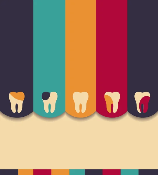 Desenho dental colorido — Vetor de Stock