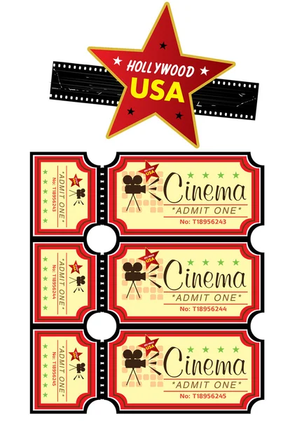 Hollywood movie pattern — Stock Vector