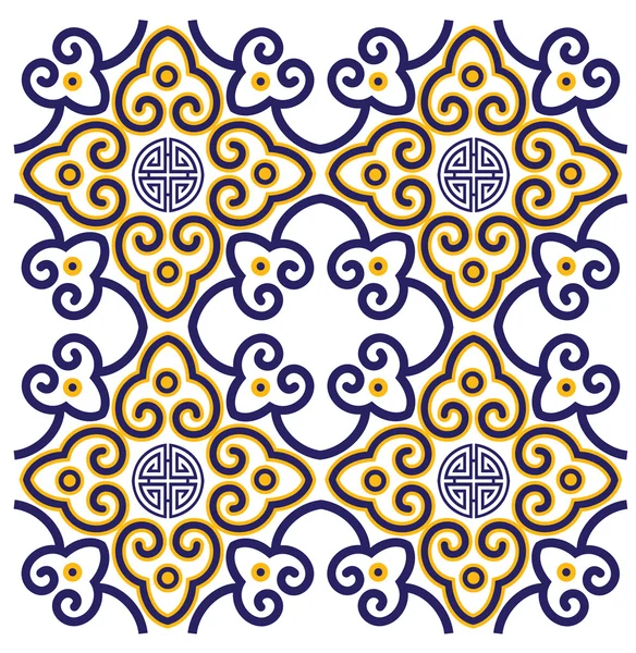 Orientalische Farbe Retro-Muster — Stockvektor