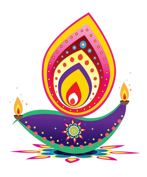Diwali mum ışığı — Stok Vektör