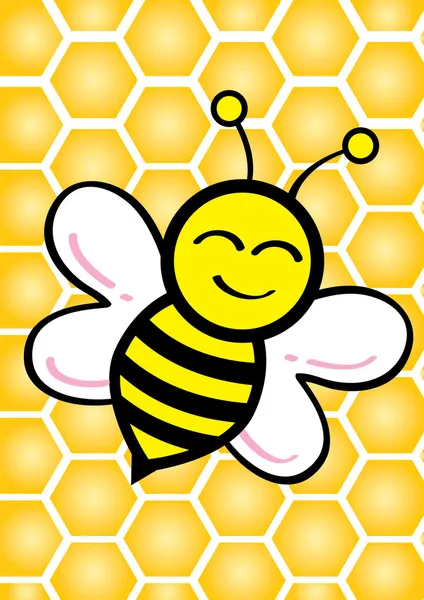 Honing & bee — Stockvector