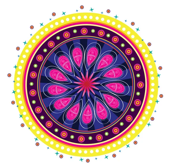 Patrón de flores mandala — Archivo Imágenes Vectoriales