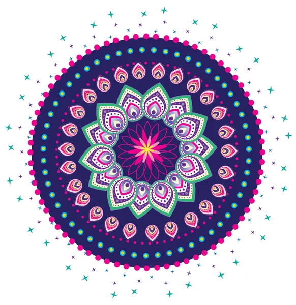 Mandala mit Blumenmuster Stockvektor