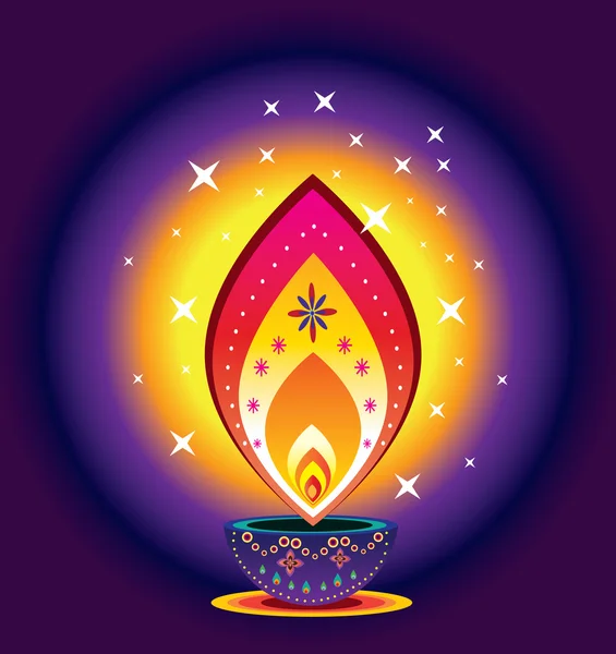 Diwali Candle Light — Stock Vector © alkkdsg 32128333