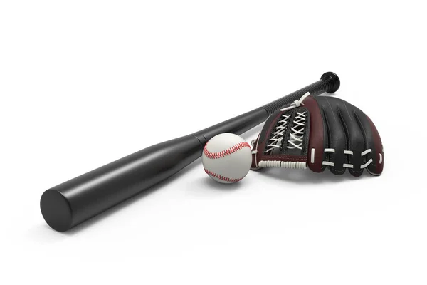 Baseball Equipment Isolated White Background Close Sports Equipment Baseball Glove — Stockfoto