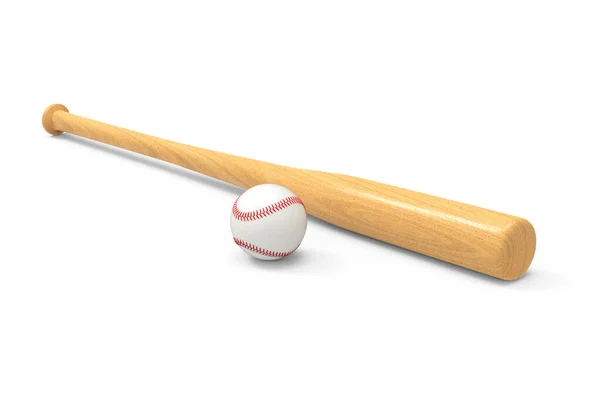 Baseball Equipment Isolated White Background Close Sports Equipment Baseball Bat — Foto de Stock