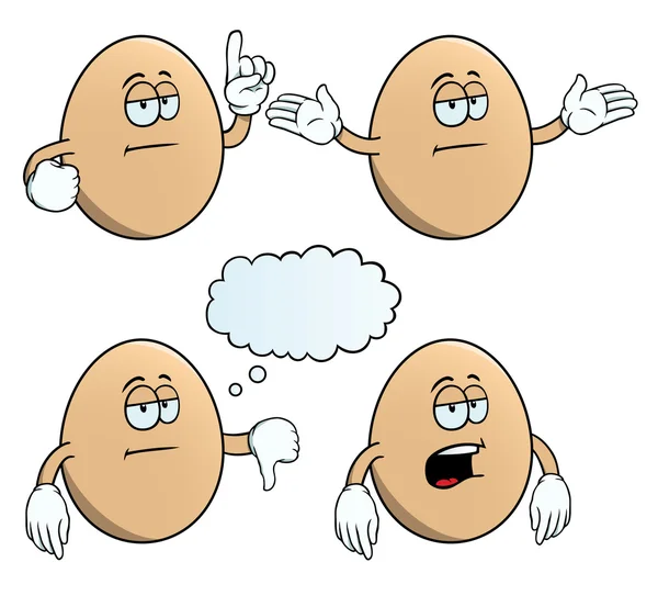 Ensemble d'œufs ennuyés — Image vectorielle