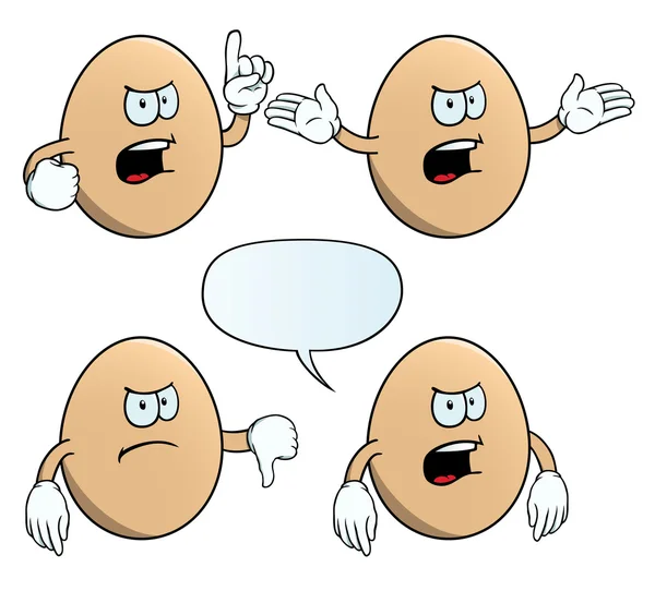 愤怒的蛋套 — 图库矢量图片