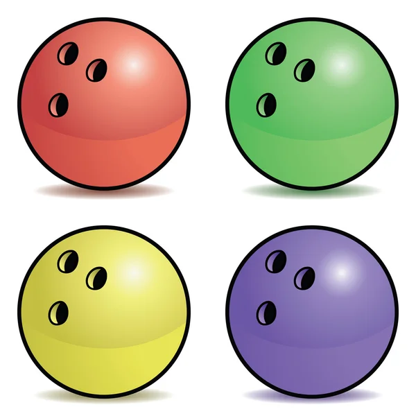 Set de boule de bowling — Image vectorielle