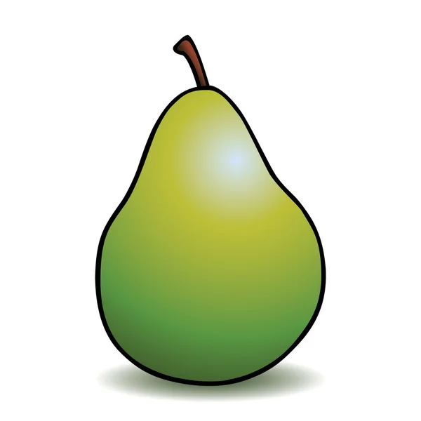Healthy cartoon pear — Stock Vector