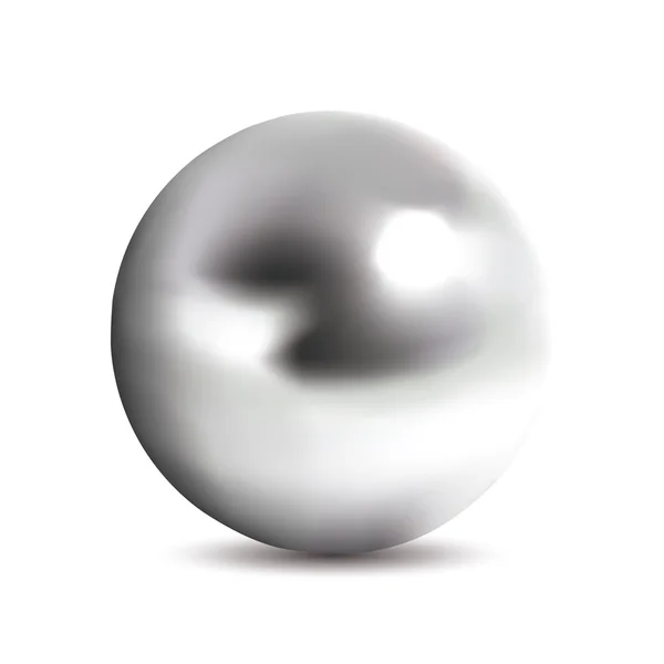Boule de chrome photoréaliste — Image vectorielle