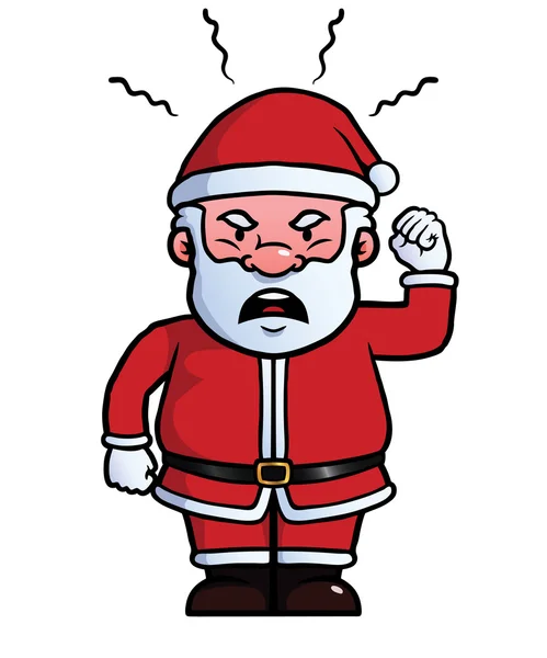 Santa Claus being angry — Stock Vector