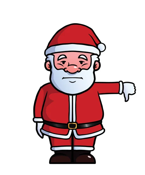 Santa Claus giving thumbs down — Stock Vector