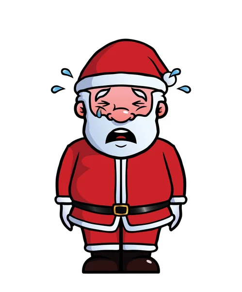 Santa Claus crying — Stock Vector