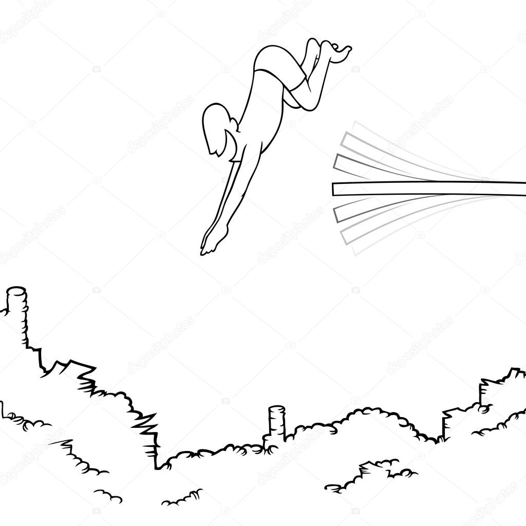 Black Line Art Illustration Of A Man Diving Off Board Into Big Pile Money EPS8 No Transparencies Vector By Noedelhap Black Line Art Illustration Of A Man Diving Off Board Into Big Pile Money EPS8 No Transparencies Vector By Noedelhap
